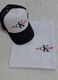 Image 2 of Fck off Parody Cap and T-Shirt Matching Set