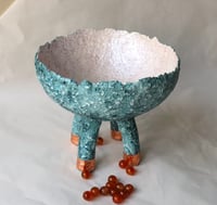 Image 11 of Handmade Pedestal Paper Mache Bowl | Sculptural Home Decor
