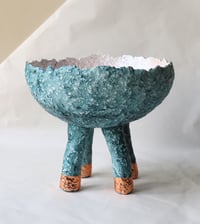 Image 12 of Handmade Pedestal Paper Mache Bowl | Sculptural Home Decor