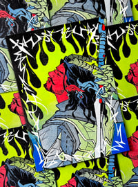 Santos Flames Mini Riso Print