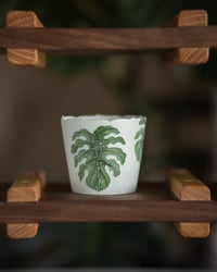 Image 3 of Monstera Ceramic Coffee Cup
