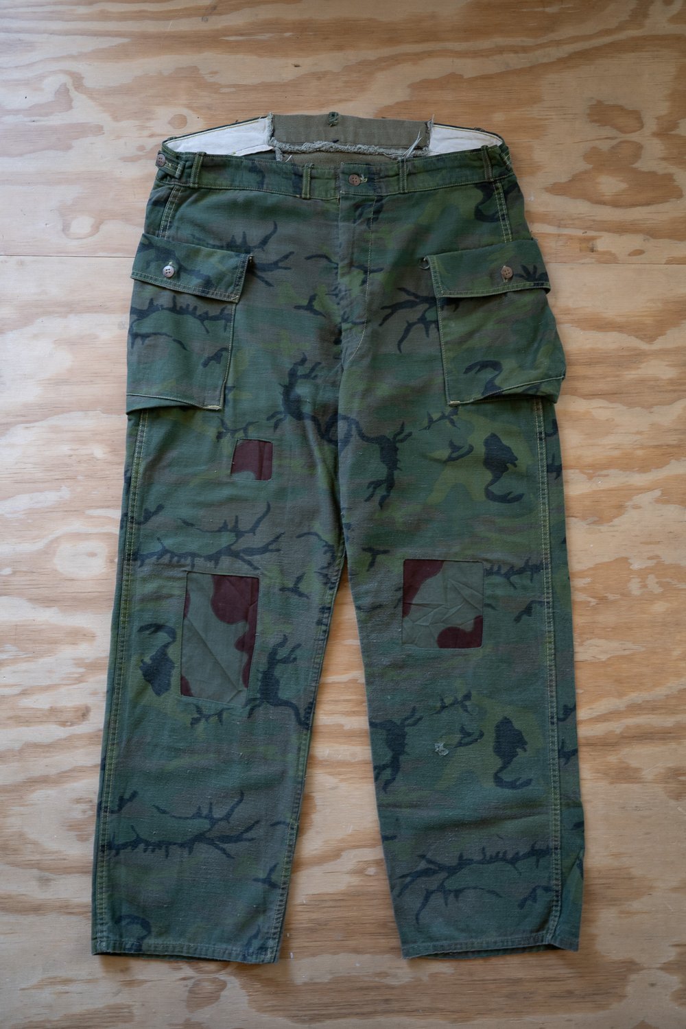 Image of Vintage Military Camo Cargo Trousers