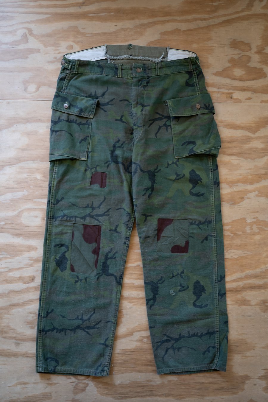 Image of Vintage Military Camo Cargo Trousers