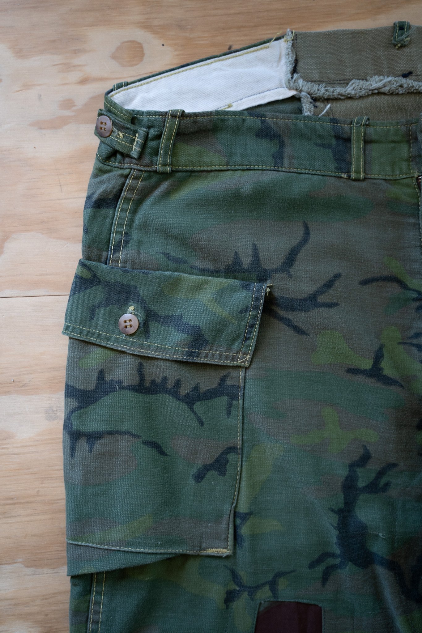 Image of Vintage Military Camo Cargo Trousers