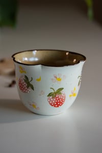 Image 2 of Hand-Painted Strawberry Ceramic Cup