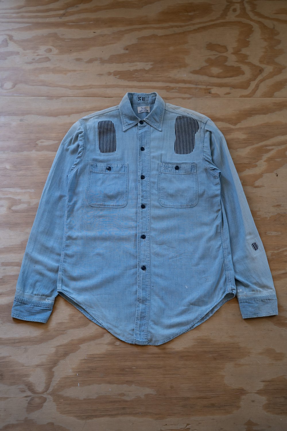 Image of Repaired Vintage Chambray Work Shirt