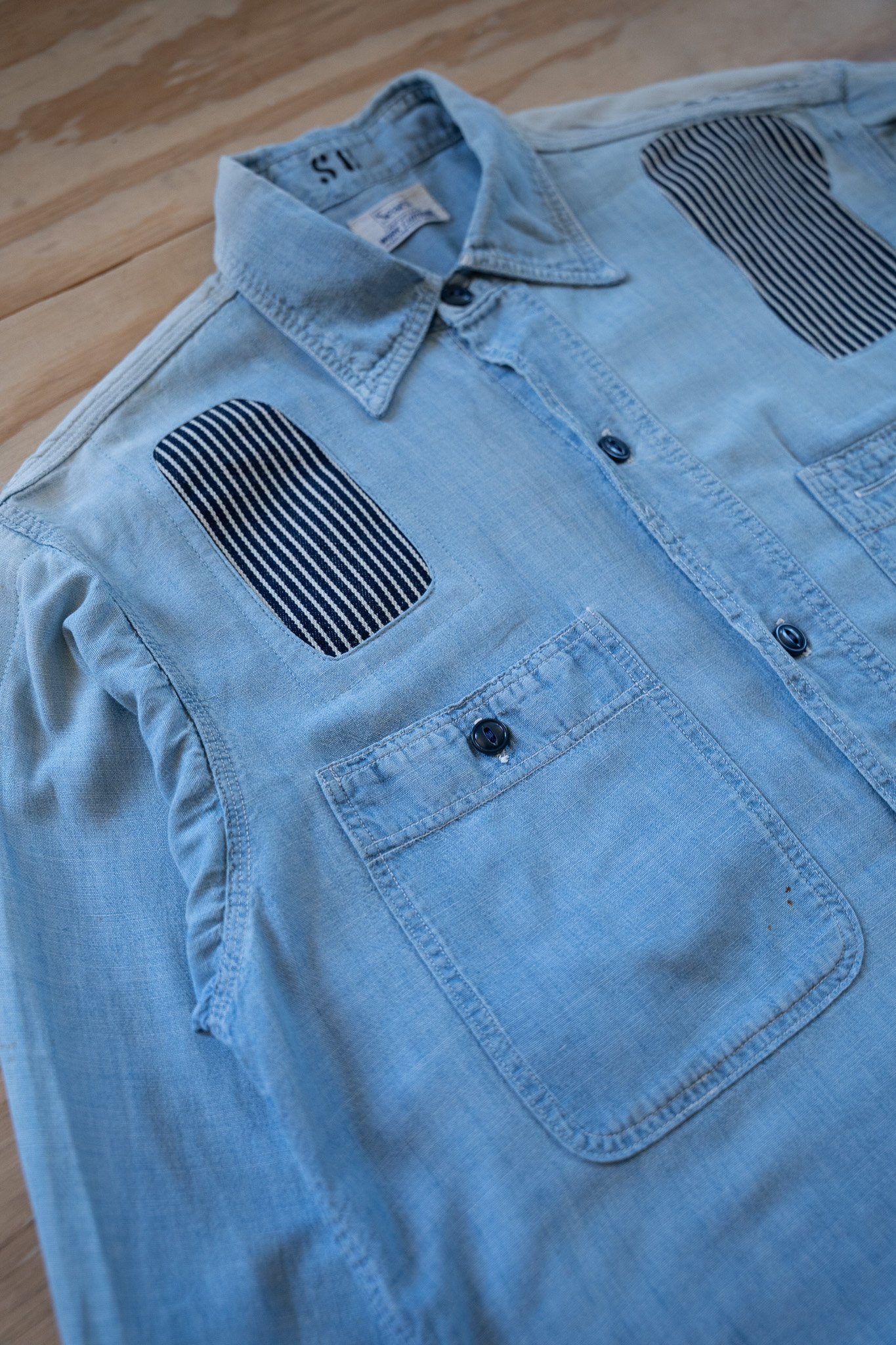 Image of Repaired Vintage Chambray Work Shirt