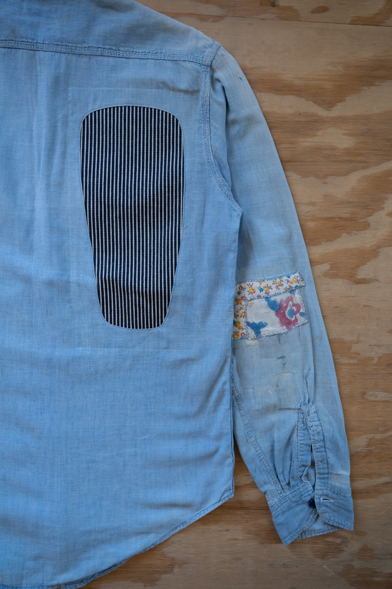 Image of Repaired Vintage Chambray Work Shirt