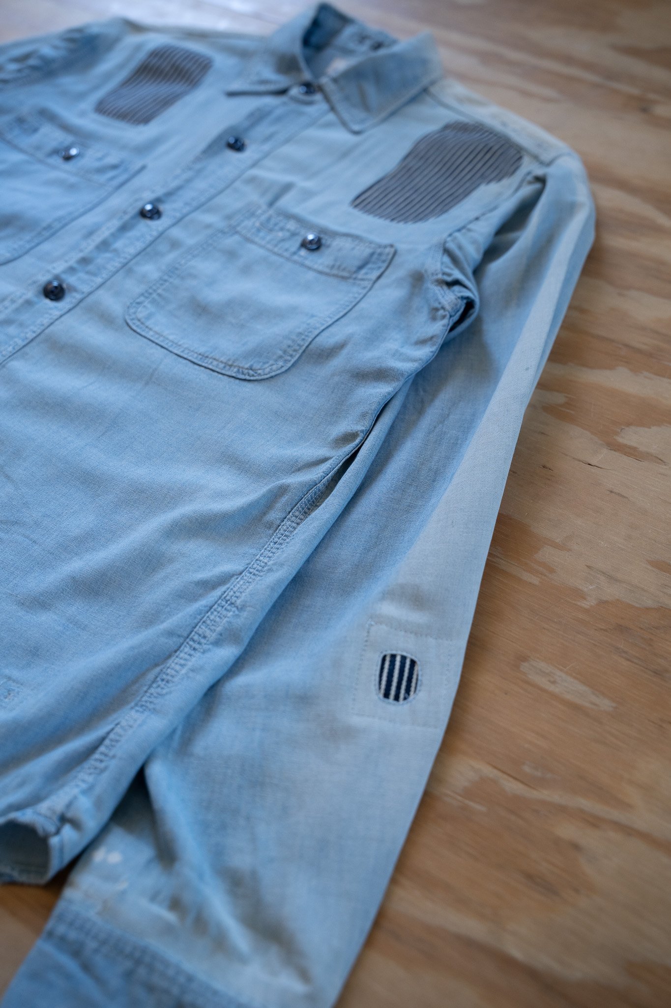 Image of Repaired Vintage Chambray Work Shirt