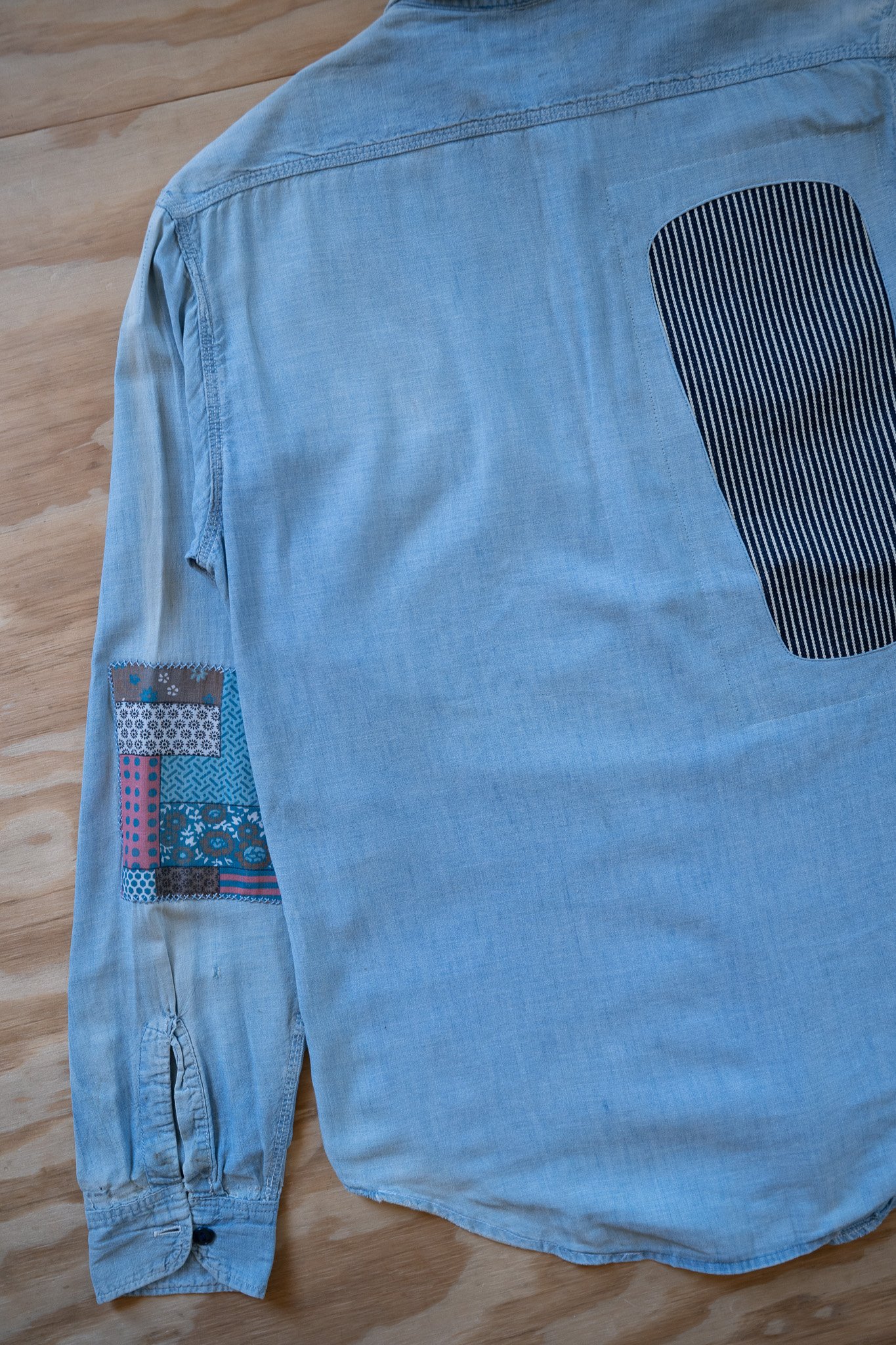 Image of Repaired Vintage Chambray Work Shirt