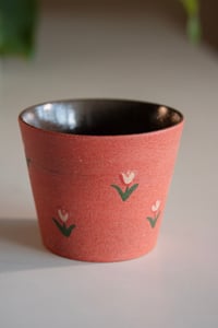 Image 4 of Hand-Painted White Horse Ceramic Cup