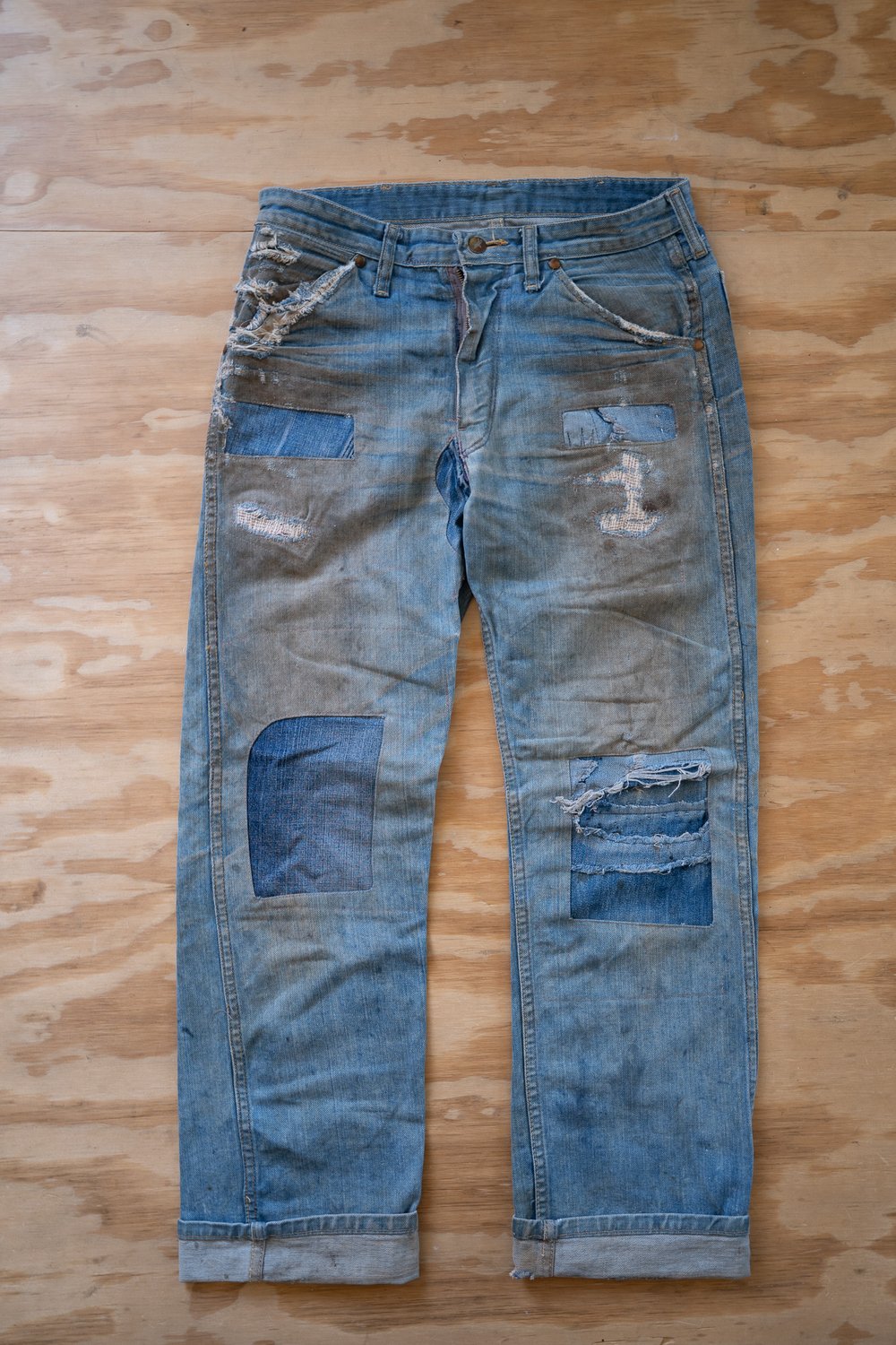 Image of Repaired Blue Bell Wrangler Jeans