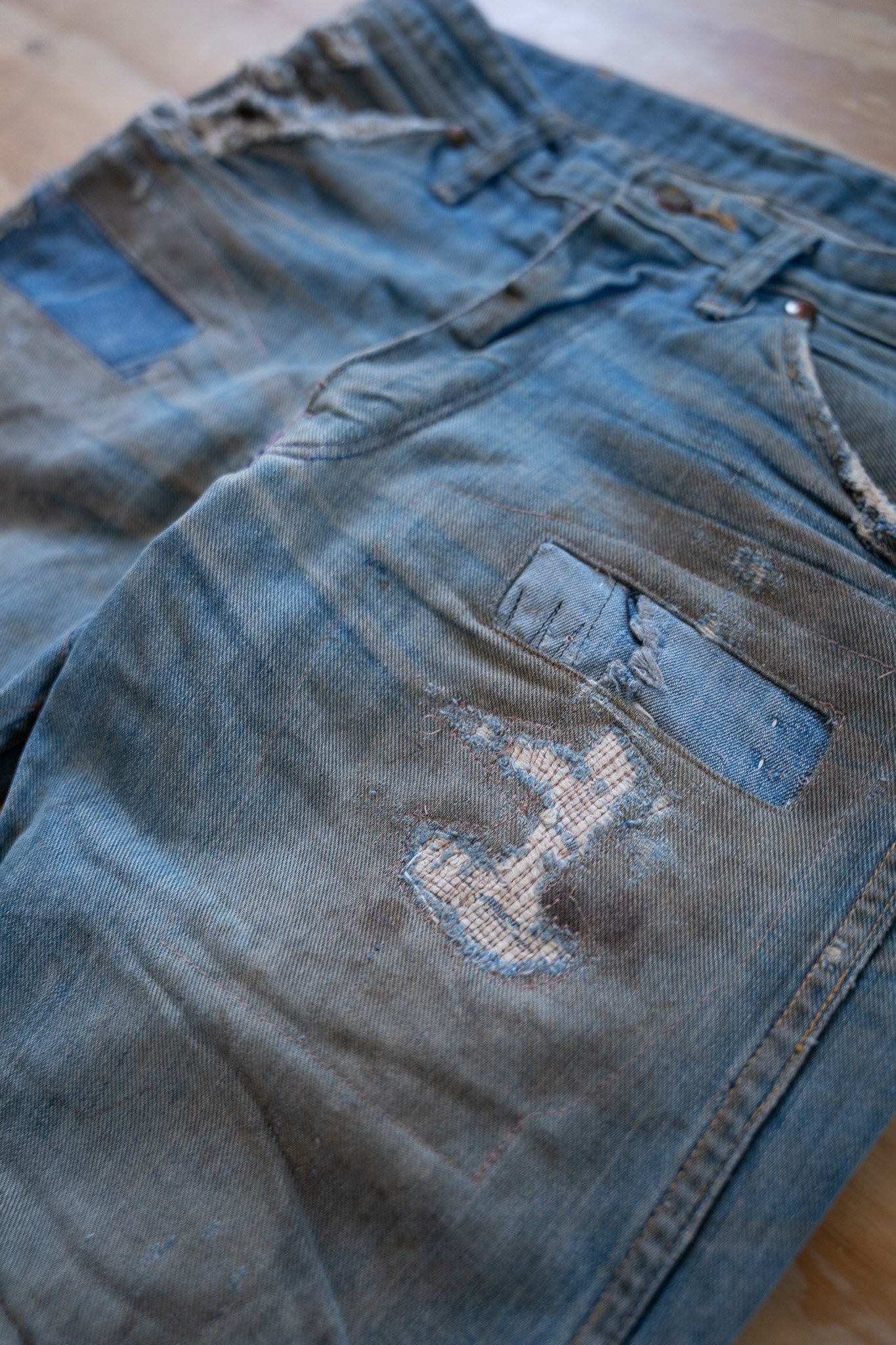 Image of Repaired Blue Bell Wrangler Jeans