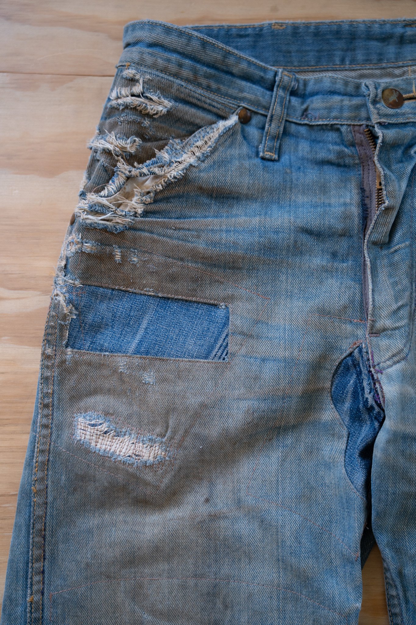 Image of Repaired Blue Bell Wrangler Jeans