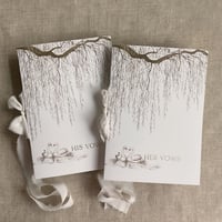 Image 1 of Handmade Vow Books: willow and swan set of 2 - 1 his vows and 1 her vows include