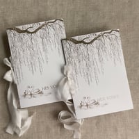 Image 4 of Handmade Vow Books: willow and swan set of 2 - 1 his vows and 1 her vows include