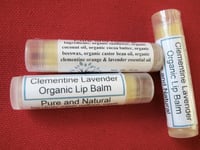 Image 2 of Clementine Lavender Lip Balm - All Natural Organic Ingredients, Nutrient Rich and Soothing 