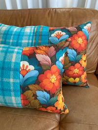 Image 2 of Teal Flower Cushions