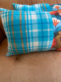Image 3 of Teal Flower Cushions