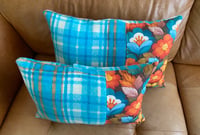 Image 4 of Teal Flower Cushions