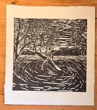 "Lord of the Mozzies" Woodcut Print