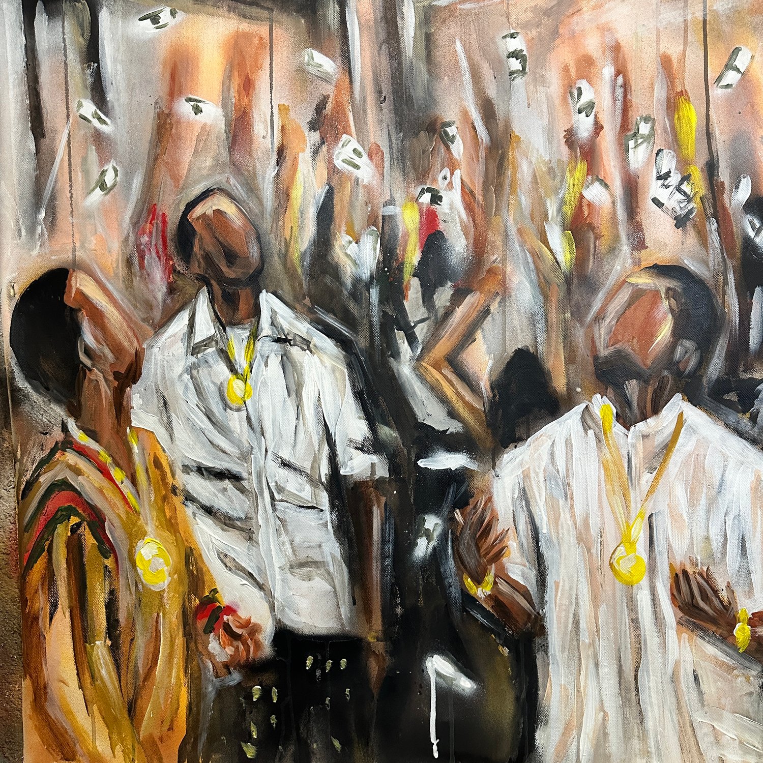 IN THE AIR TONIGHT ORIGINAL PAINTING - 30x30INCH