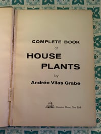 Image 1 of Vintage Complete Book of House Plants, 1958