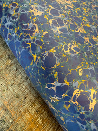 Image 3 of One-of-a-kind hand marbled paper  - 'Seafaring'