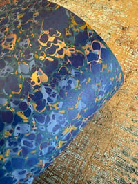 Image 2 of One-of-a-kind hand marbled paper  - 'Seafaring'