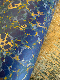 Image 1 of One-of-a-kind hand marbled paper  - 'Seafaring'