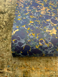Image 4 of One-of-a-kind hand marbled paper  - 'Seafaring'