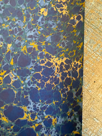 Image 5 of One-of-a-kind hand marbled paper  - 'Seafaring'