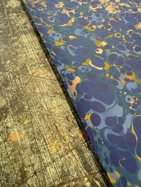 Image 6 of One-of-a-kind hand marbled paper  - 'Seafaring'
