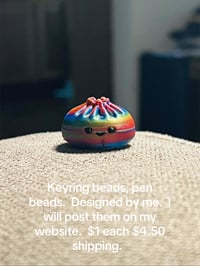 Rainbow Dumpling Bead | Cute 3D Printed Bead for Keyrings, Pens & Crafts