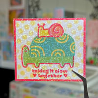 Taking it Slow Together - Risograph Sticker