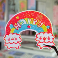 Happy - Risograph Sticker