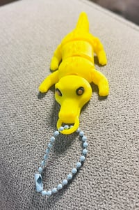 Image 1 of Yellow Alligator Keychain | 3D Printed Kawaii Reptile Charm | Fun Bag Charm, Backpack Charm & Gift