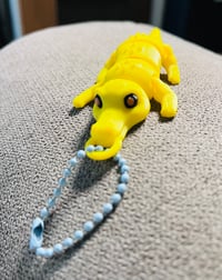 Image 3 of Yellow Alligator Keychain | 3D Printed Kawaii Reptile Charm | Fun Bag Charm, Backpack Charm & Gift