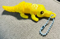 Image 5 of Yellow Alligator Keychain | 3D Printed Kawaii Reptile Charm | Fun Bag Charm, Backpack Charm & Gift