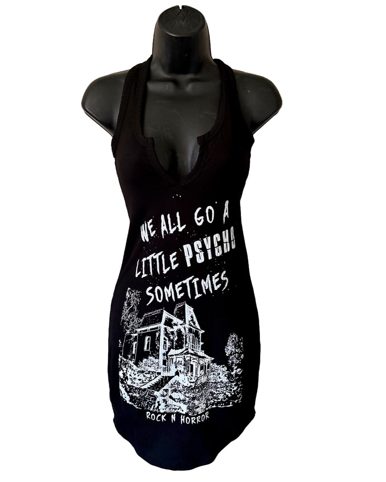 Image of PSYCHO - Women's Split Neck Tank Mini Dress