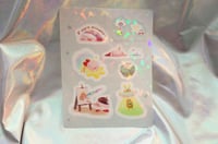 Image 2 of Kirby Sticker sheet | PET+Holo finish
