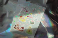 Image 4 of Kirby Sticker sheet | PET+Holo finish