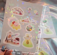 Image 1 of Kirby Sticker sheet | PET+Holo finish