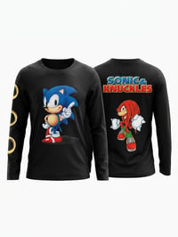Level Up Their Wardrobe: The Ultimate Sonic & Knuckles Long-Sleeve Tee!