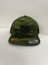 ORIGINAL NYHC NEW YORK HARDCORE SNAPBACK HAT CAMO WITH BLACK LOGO
