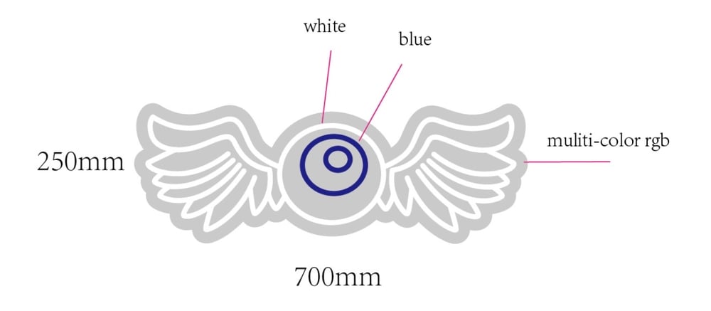 Image of After Midnight RGB LED Neon Flying Eyeball