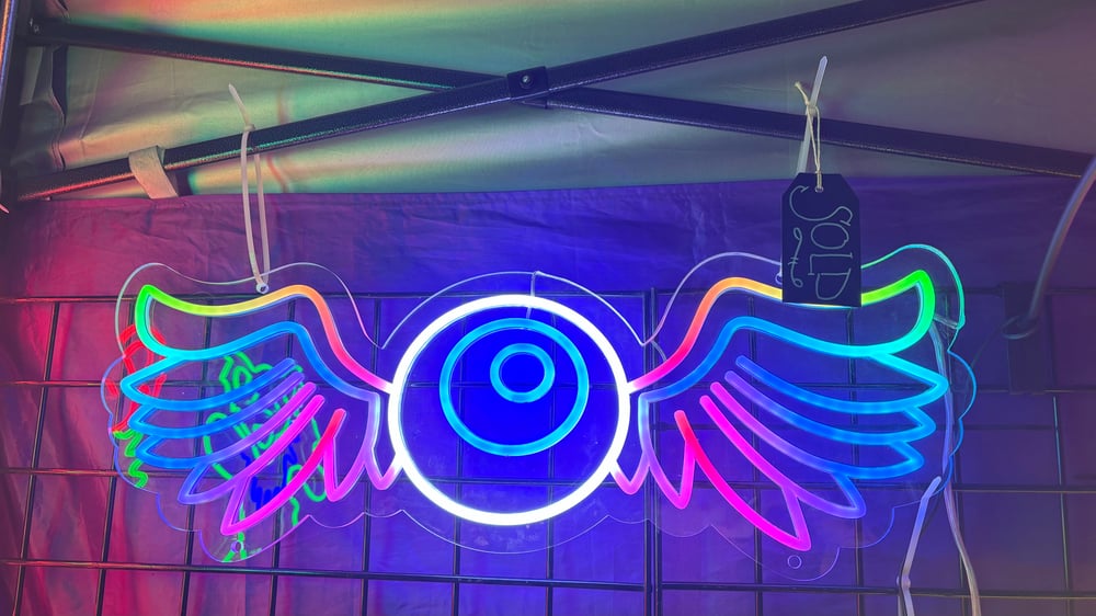 Image of After Midnight RGB LED Neon Flying Eyeball