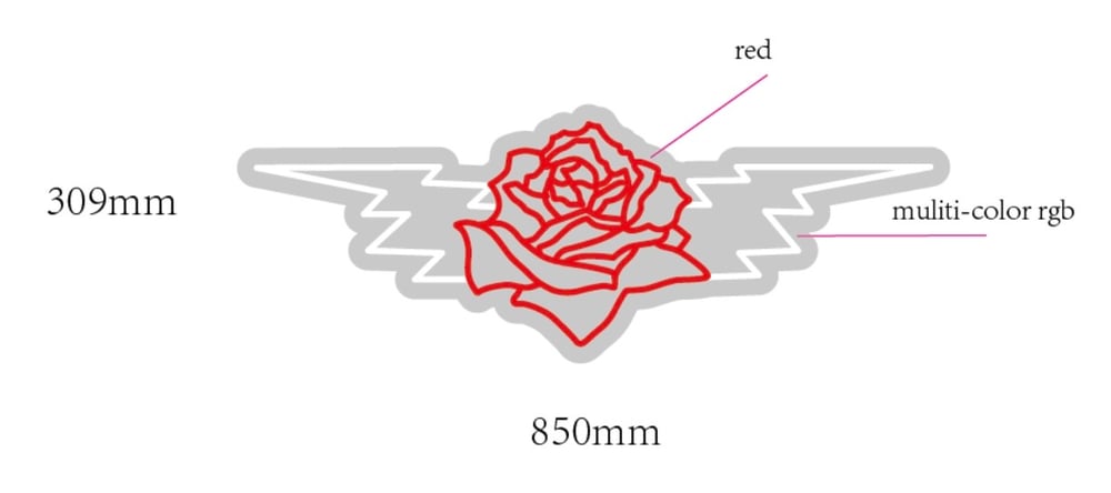 Image of After Midnight- LED Neon Rose Bolt