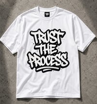 TRUST THE PROCESS T SHIRT - WHITE/BLACK