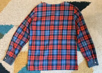 Image 7 of Go Hemp flat head collarless plaid shirt, made in Japan, size 2 (M)